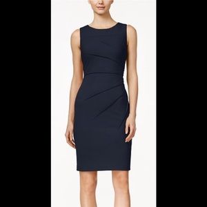 Navy Calvin Klein Sunburst Dress